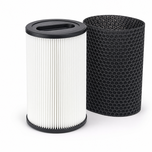 Orzennia A2 Series replacement filter cartridge and carbon sleeve on a white background
