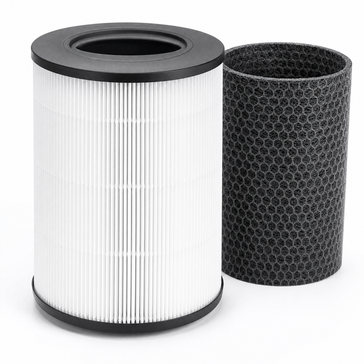 Orzennia A3 Series replacement filter cartridge and carbon sleeve on a white background